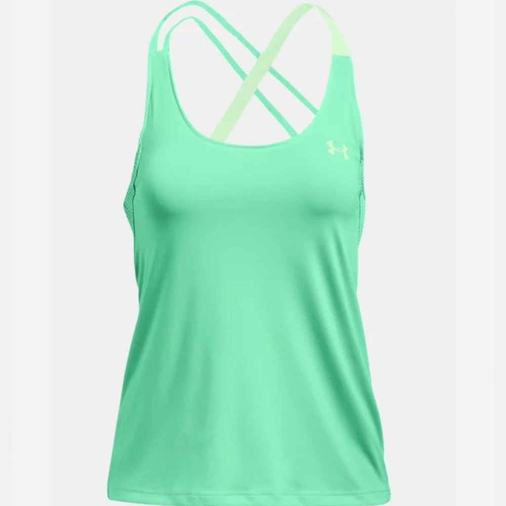 Under Armour UA Women's HeatGear Armour Double Strap Tank - Lime Green